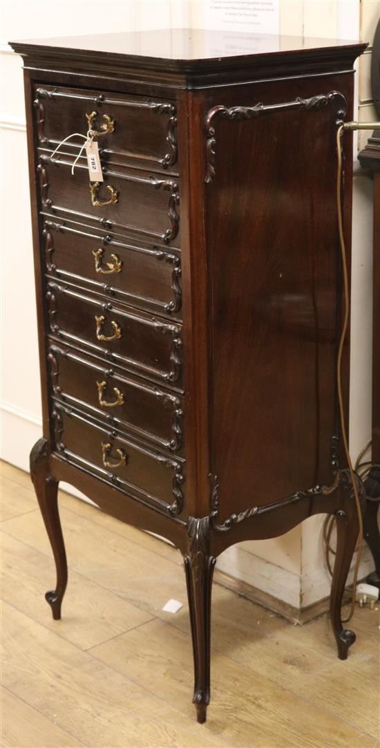 A Victorian mahogany cabinet W.56cm